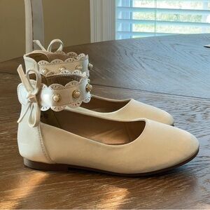 Ivory Satin Toddler Girls Size 11 Toddler Girl/Little Kid PandaNinja Brand Shoes